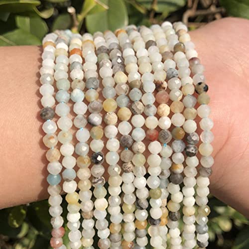 A+ Natürliche Rubine Steinperlen kleine rote Kristalle runde lose Perlen für die DIY-Schmuckherstellung Armbandperlen Zubehör-Bunter Amazonit, 4 mm, 91 Stück A+ Natürliche Rubine Steinperlen kleine rote Kristalle runde lose Perlen für die DIY-Schmuckherstellung Armbandperlen Zubehör-Bunter Amazonit, 4 mm, 91 Stück von BHADANI