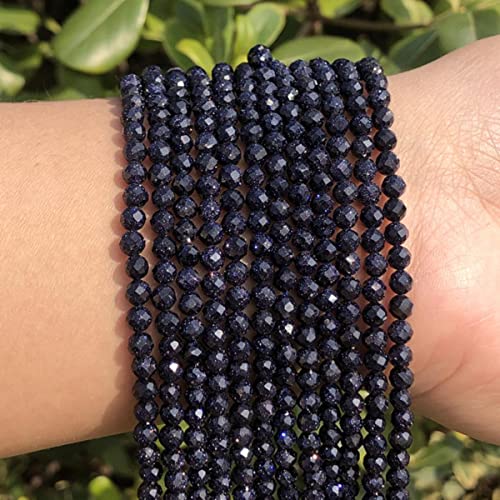 A+ Natürliche Rubine Steinperlen kleine rote Kristalle runde lose Perlen für die DIY-Schmuckherstellung Armbandperlenzubehör-Blauer Sand, 4 mm, 91 Stk A+ Natürliche Rubine Steinperlen kleine rote Kristalle runde lose Perlen für die DIY-Schmuckherstellung Armbandperlenzubehör-Blauer Sand, 4 mm, 91 Stk von BHADANI