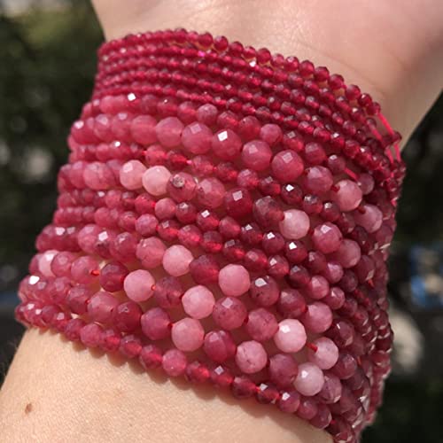 A+ Natürliche Rubine Steinperlen kleine rote Kristalle runde lose Perlen für die DIY-Schmuckherstellung Armbandperlenzubehör-Rubine, 3 mm, 110 Stück A+ Natürliche Rubine Steinperlen kleine rote Kristalle runde lose Perlen für die DIY-Schmuckherstellung Armbandperlenzubehör-Rubine, 3 mm, 110 Stück von BHADANI