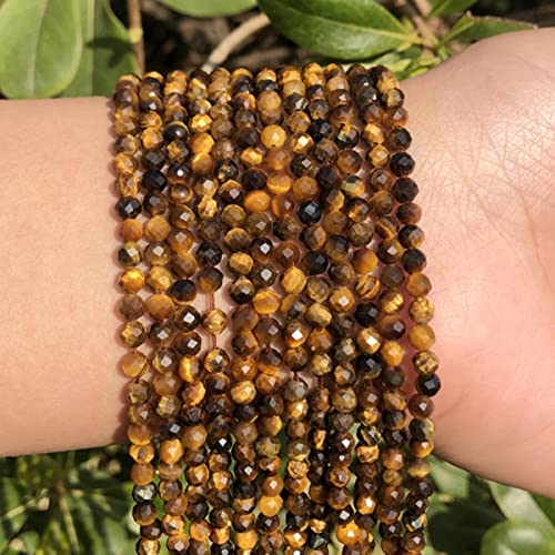 A+ Natürliche Rubine Steinperlen kleine rote Kristalle runde lose Perlen für die DIY-Schmuckherstellung Armbandperlenzubehör-Tigerauge, 3 mm, 110 Stück A+ Natürliche Rubine Steinperlen kleine rote Kristalle runde lose Perlen für die DIY-Schmuckherstellung Armbandperlenzubehör-Tigerauge, 3 mm, 110 Stück von BHADANI