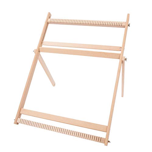 BHDD Webstühle mit Ständer, Webstuhl-Set Multi-Handwerk Einstellbarer Webrahmen Decke Schal Massivholz DIY Loom Nähmaschine für Erwachsene von BHDD