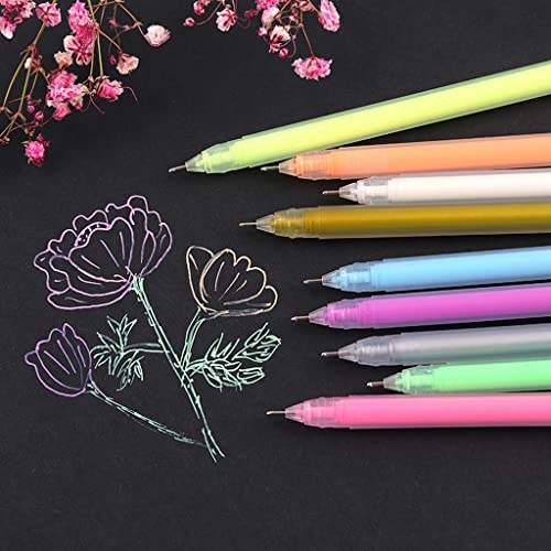 9-teiliges farbiges Gelstifte-Set, blau, 0,5 mm, Kugelschreiber für Tagebuch, niedliches Schulbedarf, Schreibwarenbedarf (Farbe: Set A, Größe: 9 Stück) (Blau, 9 Stück) von BHFDUBUAAAXXXXUF