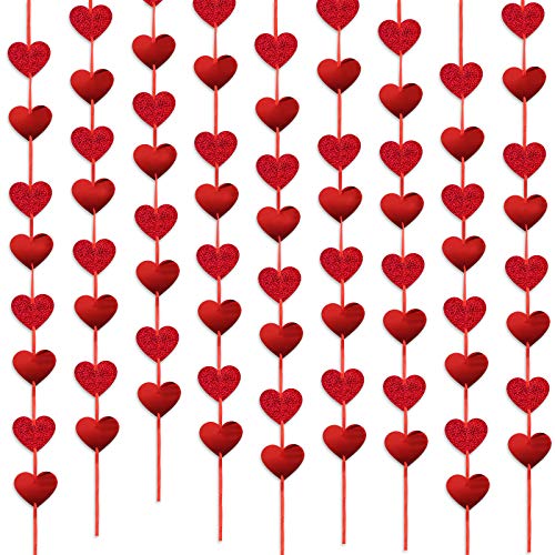 9 STK Valentinstag Deko Herzen Girlande 18M Rot Glitzer Hängend 72 Pcs Herzen Deko Banner Deckenhänger für Valentinstag Hochzeit JGA Junggesellinnenabschied Geburtstag Deko 9 STK Valentinstag Deko Herzen Girlande 18M Rot Glitzer Hängend 72 Pcs Herzen Deko Banner Deckenhänger für Valentinstag Hochzeit JGA Junggesellinnenabschied Geburtstag Deko von BHGT