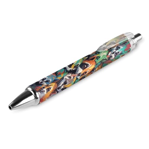 BHHJKK Bunte Waschbär-Graffiti-Kugelschreiber, glattes Schreiben, schwarz, stilvoll, 1 Stück BHHJKK Bunte Waschbär-Graffiti-Kugelschreiber, glattes Schreiben, schwarz, stilvoll, 1 Stück von BHHJKK
