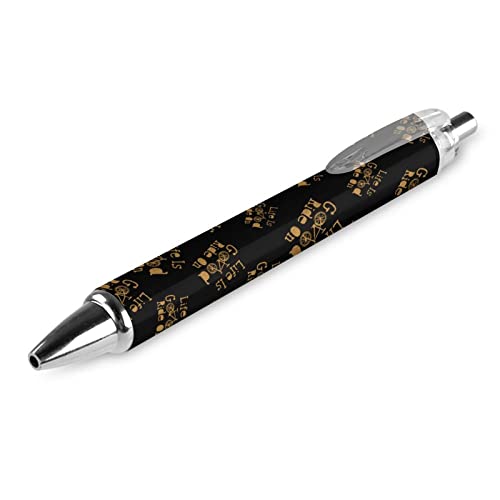 BHHJKK Cool Bicycle Kugelschreiber, einziehbar, 0,5 mm, feine Spitze, schnelltrocknend, glattes Schreiben, Schwarz, 2 Stück BHHJKK Cool Bicycle Kugelschreiber, einziehbar, 0,5 mm, feine Spitze, schnelltrocknend, glattes Schreiben, Schwarz, 2 Stück von BHHJKK