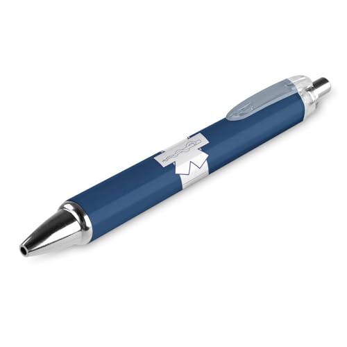 BHHJKK EMS Star of Life Druck-Kugelschreiber für Damen und Herren, 0,5 mm, feiner einziehbarer Kugelschreiber, 1 Stück von BHHJKK