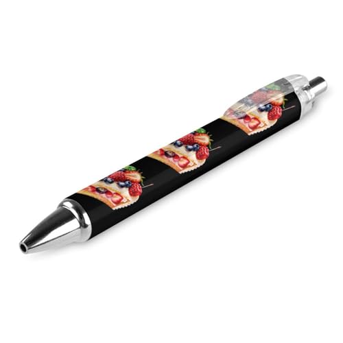 BHHJKK Ein Stück Obstkuchen-Aquarell-Kugelschreiber, niedlich, einziehbar, feine Spitze, 0,5 mm, runder Schaft, 4 Stück, Büro von BHHJKK