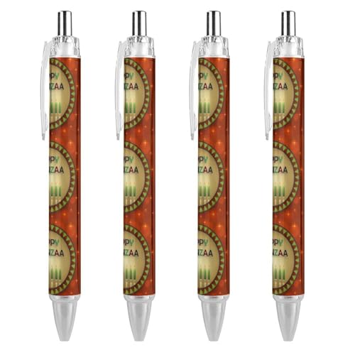 BHHJKK Happy Kwanzaa African American Heritage Festival Druckkugelschreiber Schreibkugelschreiber Schwarze Tinte Kugelschreiber Geschenke für Studenten Büro Schreibwaren von BHHJKK