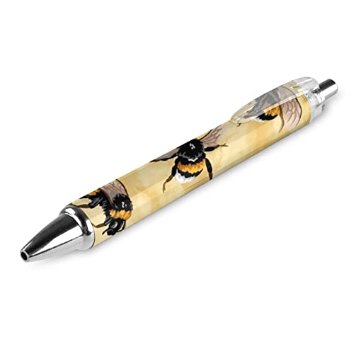 BHHJKK Honey Bees Kugelschreiber, blaue Tinte, einziehbarer Kugelschreiber, Arbeitsstift für Männer und Frauen, 1 Stück von BHHJKK
