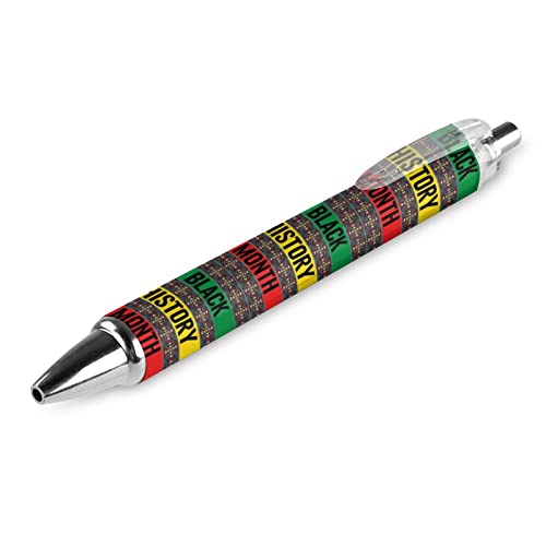 BHHJKK I Am Black History Month Druckkugelschreiber, Schreibkugelschreiber, schwarze Tinte, Kugelschreiber, Geschenke für Studenten, Büro, Schreibwaren, 4 Stück von BHHJKK