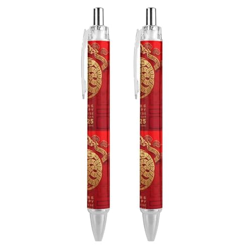 BHHJKK Jahr der Schlange 2025 Happy Chinese New Year 2025 Druckkugelschreiber Schreibkugelschreiber Schwarze Tinte Kugelschreiber Geschenke für Studenten Büro Schreibwaren BHHJKK Jahr der Schlange 2025 Happy Chinese New Year 2025 Druckkugelschreiber Schreibkugelschreiber Schwarze Tinte Kugelschreiber Geschenke für Studenten Büro Schreibwaren von BHHJKK