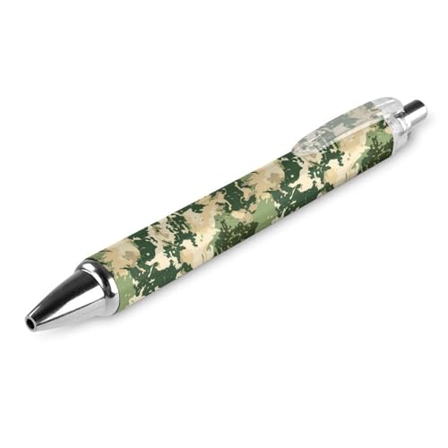 BHHJKK Kugelschreiber mit Camouflage-Muster, einziehbar, schwarz, runder Schaft, feine Spitze, 0,5 mm, 4 Stück BHHJKK Kugelschreiber mit Camouflage-Muster, einziehbar, schwarz, runder Schaft, feine Spitze, 0,5 mm, 4 Stück von BHHJKK