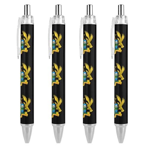 BHHJKK Kugelschreiber mit Ghana-Nationalemblem-Druck, für Damen und Herren, 0,5 mm, fein, einziehbar, 4 Stück BHHJKK Kugelschreiber mit Ghana-Nationalemblem-Druck, für Damen und Herren, 0,5 mm, fein, einziehbar, 4 Stück von BHHJKK