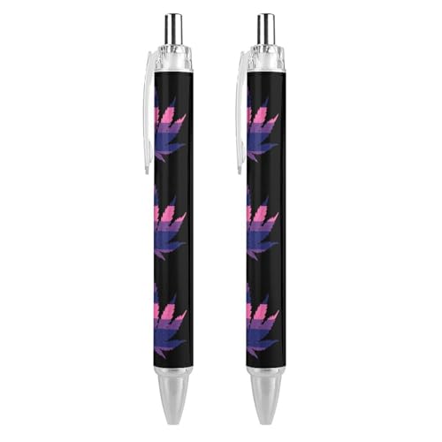 BHHJKK LGBT Bisexuelle Gay Flag Weed Druckkugelschreiber, tragbare blaue Tinte, Kugelschreiber, Arbeitsstifte für Zuhause, Büro, 2 Stück BHHJKK LGBT Bisexuelle Gay Flag Weed Druckkugelschreiber, tragbare blaue Tinte, Kugelschreiber, Arbeitsstifte für Zuhause, Büro, 2 Stück von BHHJKK