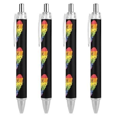 BHHJKK LGBT Kugelschreiber für Frauen und Männer, 0,5 mm, feine einziehbare Kugelschreiber, 4 Stück BHHJKK LGBT Kugelschreiber für Frauen und Männer, 0,5 mm, feine einziehbare Kugelschreiber, 4 Stück von BHHJKK