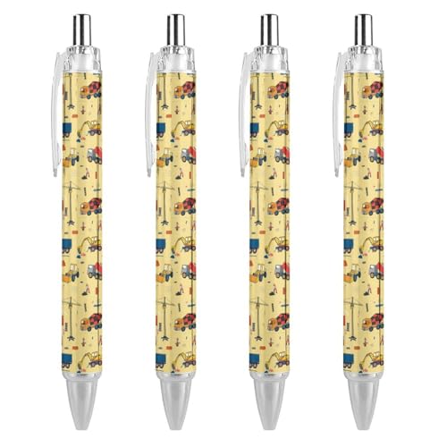 BHHJKK Mehrfarbige Kugelschreiber, feine Spitze (0,5 mm), einziehbar, glattes Schreiben, schwarze Tinte, Gelschreiber, 2 Stück von BHHJKK