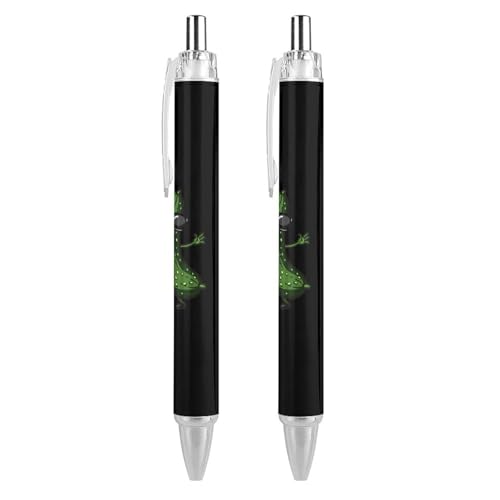 BHHJKK Pickle Tanzender Gurken-Kugelschreiber, einziehbarer Kugelschreiber, Arbeitsstift, Rollkugelschreiber für Büro, Schule, Zubehör, 2 Stück von BHHJKK