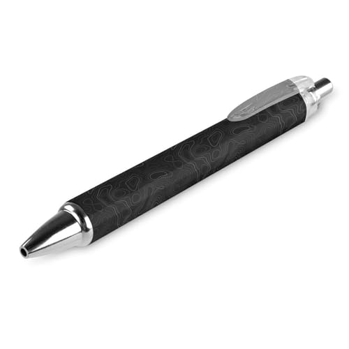 BHHJKK Schwarze Kugelschreiber, Kugelschreiber, glattes Schreiben, Gelschreiber, einziehbar, 0,5 feine Spitze, für Schule, Büro, Gelände, Topografie, Muster, 4 Stück von BHHJKK
