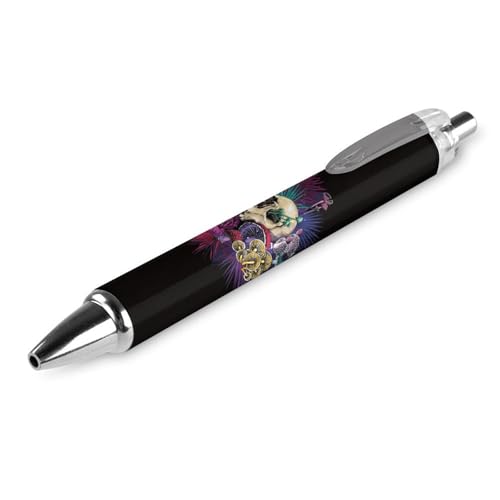 BHHJKK Schwarze Kugelschreiber, Kugelschreiber, glattes Schreiben, Gelschreiber, einziehbar, 0,5 feine Spitze, für Schule, Büro, magische Trippy-Pilze, Totenkopf-Muster, 2 Stück BHHJKK Schwarze Kugelschreiber, Kugelschreiber, glattes Schreiben, Gelschreiber, einziehbar, 0,5 feine Spitze, für Schule, Büro, magische Trippy-Pilze, Totenkopf-Muster, 2 Stück von BHHJKK