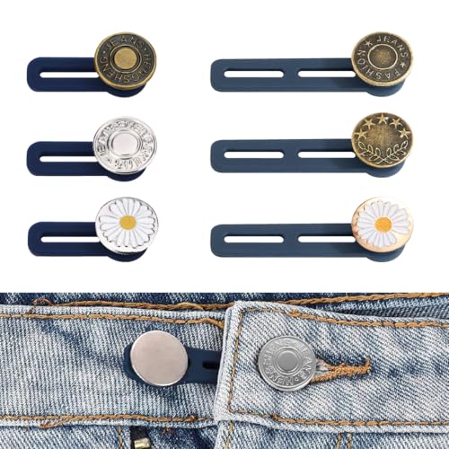 BHIPKOT6 Stück Hosenbundverlängerungsschnalle, Metallhosenbundverlängerungsschnalle, Jeanshosenbundverlängerungsschnalle, Mutterschaftsschnalle. BHIPKOT6 Stück Hosenbundverlängerungsschnalle, Metallhosenbundverlängerungsschnalle, Jeanshosenbundverlängerungsschnalle, Mutterschaftsschnalle. von BHIPKOT