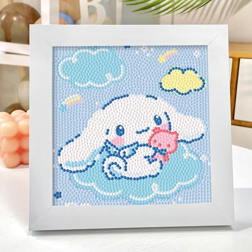 BHLFRH Diamond Painting Kits - 5D Diamond Art Kits for Adult and Beginners Gem Paint by Numbers Kit and Crafts Ornaments with Tool Cinnamoroll Anime Pattern DIY Decoration Gifts for Girls von BHLFRH