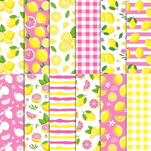 Hintergrundpapier mit rosa Zitrone, 24 Stück von BHNACIER
