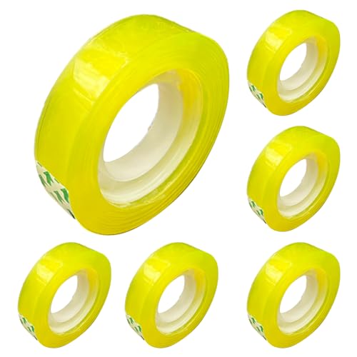 BHOLI Transparentes Klebeband, 6 Rollen, glänzend, transparent, hohe Viskosität, für Schule, Büro, Ersatzrollen für Spender BHOLI Transparentes Klebeband, 6 Rollen, glänzend, transparent, hohe Viskosität, für Schule, Büro, Ersatzrollen für Spender von BHOLI