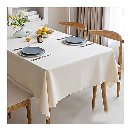 BHOMTY Rechteckig schmutzabweisende Tischdecke Baumwoll-Leinen-Tischdecke Wasserfeste, Pflegeleichte Oberfläche Beige 140 x 180 cm BHOMTY Rechteckig schmutzabweisende Tischdecke Baumwoll-Leinen-Tischdecke Wasserfeste, Pflegeleichte Oberfläche Beige 140 x 180 cm von BHOMTY