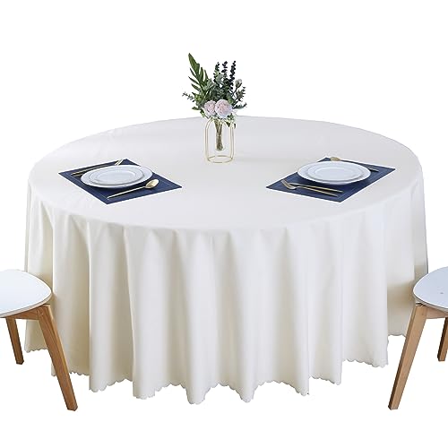 BHOMTY Runde schmutzabweisende Tischdecke Baumwoll-Leinen-Tischdecke Wasserfeste, Pflegeleichte Oberfläche Beige Durchmesser 180 cm BHOMTY Runde schmutzabweisende Tischdecke Baumwoll-Leinen-Tischdecke Wasserfeste, Pflegeleichte Oberfläche Beige Durchmesser 180 cm von BHOMTY