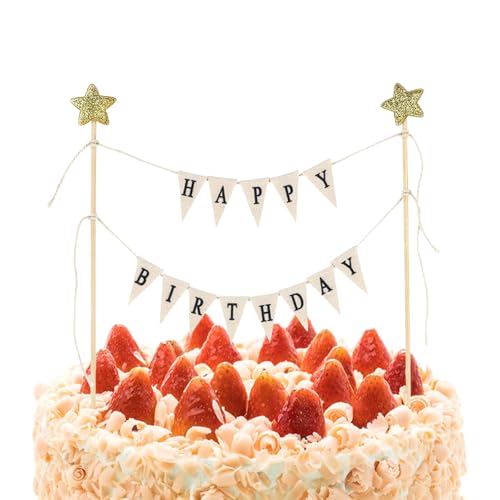 BHSTTNIXP Tortenaufsatz "Happy Birthday", personalisierbar, für Geburtstagsparty-Dekorationen, Geburtstagsflagge, Banner, Kuchenaufsatz BHSTTNIXP Tortenaufsatz "Happy Birthday", personalisierbar, für Geburtstagsparty-Dekorationen, Geburtstagsflagge, Banner, Kuchenaufsatz von BHSTTNIXP