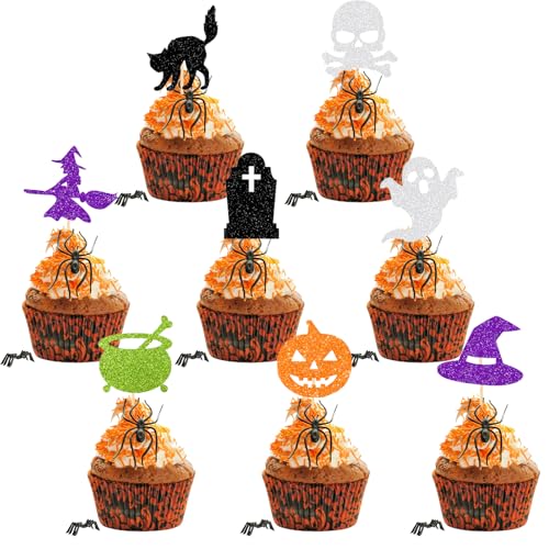 Glitzernde Halloween-Cupcake-Dekoration Glitzernde Halloween-Cupcake-Dekoration von BHSTTNIXP