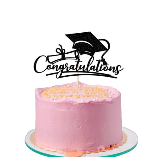 Tortenaufsatz mit Aufschrift "Congratulations", 2025 Abschluss, personalisierbar, für Abschluss, Universität, Abschluss, Schwarz Tortenaufsatz mit Aufschrift "Congratulations", 2025 Abschluss, personalisierbar, für Abschluss, Universität, Abschluss, Schwarz von BHSTTNIXP