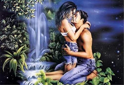 DIY 5D Diamant Malerei Kits Vollbohrer Couple Kissing Under Waterfall Diamond Painting Erwachsene Kristall Strass Stickerei Kreuzstich Arts Craft Geschenkfür Home Wand Decor Square Drill 60x80cm DIY 5D Diamant Malerei Kits Vollbohrer Couple Kissing Under Waterfall Diamond Painting Erwachsene Kristall Strass Stickerei Kreuzstich Arts Craft Geschenkfür Home Wand Decor Square Drill 60x80cm von BIAAF