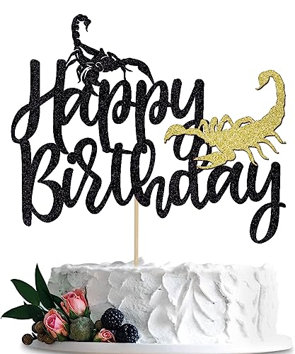 BIABISD Skorpion Cake Toppers, Skorpion Themed Happy Birthday Cake Toppers, Skorpion Themed Birthday Party Dekorationen von BIABISD