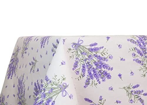 BIANCHERIAWEB Tischdecke für Küche und Wohnzimmer, Motiv Lavendel, hergestellt in Italien, Tischdecke aus 100% Baumwolle, 140 x 140 cm von BIANCHERIAWEB