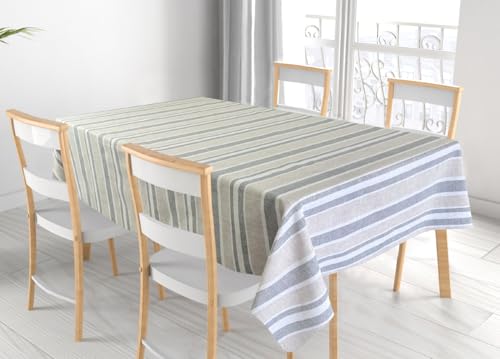 BIANCHERIAWEB Tischdecke für Wohnzimmer Küche aus Miros, Baumwollmischung, hergestellt in Italien, Stoff RP 140 x 300 cm, Grau BIANCHERIAWEB Tischdecke für Wohnzimmer Küche aus Miros, Baumwollmischung, hergestellt in Italien, Stoff RP 140 x 300 cm, Grau von BIANCHERIAWEB