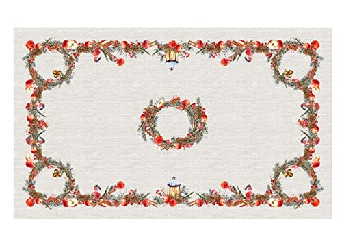 BIANCHERIAWEB Weihnachtstischdecke für Weihnachten, 100 % Baumwolle, Winter, raffiniert, SV 140 x 250 cm, Winter verfeinert BIANCHERIAWEB Weihnachtstischdecke für Weihnachten, 100 % Baumwolle, Winter, raffiniert, SV 140 x 250 cm, Winter verfeinert von BIANCHERIAWEB
