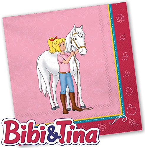 20 Servietten * BIBI & TINA * für Kinderparty und Kindergeburtstag | Pferde Mädchen Kinder Geburtstag Blocksberg Napkins Papierservietten Party Set von BIBI & TINA