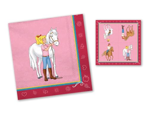 20 Servietten * BIBI & TINA * für Kinderparty und Kindergeburtstag | Pferde Mädchen Kinder Geburtstag Blocksberg Napkins Papierservietten Party Set von BIBI & TINA