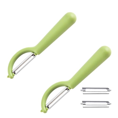 2 Stück Sparschäler Tupper Mit 2 Ersatzklingen für Tupperware Schäler,Kartoffelschäler Best Einfach Edelstahl Küchenhelfer,Griffbereit Linkshänder Kitchen Asparagus Gemüse Hikeen Julienne für Potato 2 Stück Sparschäler Tupper Mit 2 Ersatzklingen für Tupperware Schäler,Kartoffelschäler Best Einfach Edelstahl Küchenhelfer,Griffbereit Linkshänder Kitchen Asparagus Gemüse Hikeen Julienne für Potato von BIBITI