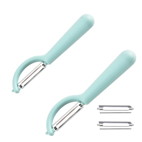 2 Stück Sparschäler Tupper Mit 2 Ersatzklingen für Tupperware Schäler,Kartoffelschäler Best Einfach Edelstahl Küchenhelfer,Griffbereit Linkshänder Kitchen Asparagus Gemüse Hikeen Julienne für Potato 2 Stück Sparschäler Tupper Mit 2 Ersatzklingen für Tupperware Schäler,Kartoffelschäler Best Einfach Edelstahl Küchenhelfer,Griffbereit Linkshänder Kitchen Asparagus Gemüse Hikeen Julienne für Potato von BIBITI