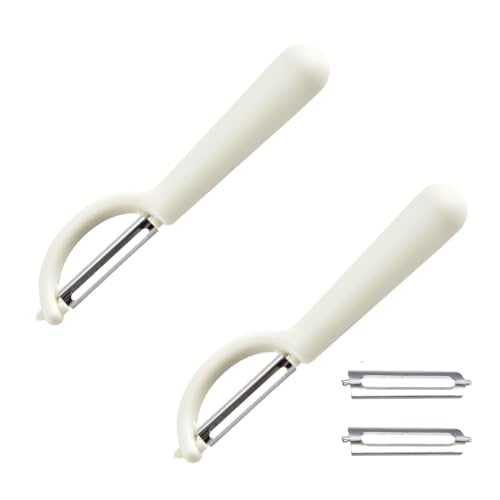 2 Stück Sparschäler Tupper Mit 2 Ersatzklingen für Tupperware Schäler,Kartoffelschäler Best Einfach Edelstahl Küchenhelfer,Griffbereit Linkshänder Kitchen Asparagus Gemüse Hikeen Julienne für Potato 2 Stück Sparschäler Tupper Mit 2 Ersatzklingen für Tupperware Schäler,Kartoffelschäler Best Einfach Edelstahl Küchenhelfer,Griffbereit Linkshänder Kitchen Asparagus Gemüse Hikeen Julienne für Potato von BIBITI