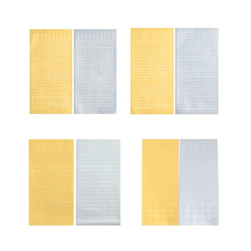 8Stück Wachsbuchstaben für Kerzen,Taufkerze Selber Machen Set,Aufkleber Selbst Gestalten,Kommunion Kerze Buchstaben Bastelset Verzieren,Wachszahlen Folie Sticker für Wachs Kommunionkerze(Gold Silber) von BIBITI
