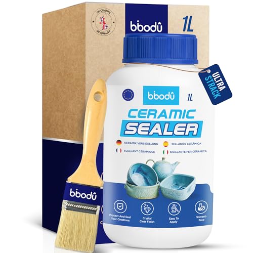 BIBODU Versiegelung für Gießpulver 1000ml | Gipsdicht & Tondicht Versiegelung | Perfekt für Ton, Gips, Keramik und Terrakotta | Wasserdicht und Lösemittelfrei von BIBODU