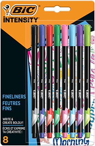 BIC Intensity Fineliner, Filzstifte in 8 verschiedenen Farben, mit feiner Spitze, für Bullet Journal & Mandala BIC Intensity Fineliner, Filzstifte in 8 verschiedenen Farben, mit feiner Spitze, für Bullet Journal & Mandala von BIC Intensity