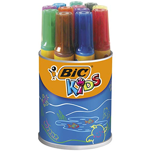 BIC KiDS Decoral Filzstifte, Trommel mit 12 Stück von BIC Kids