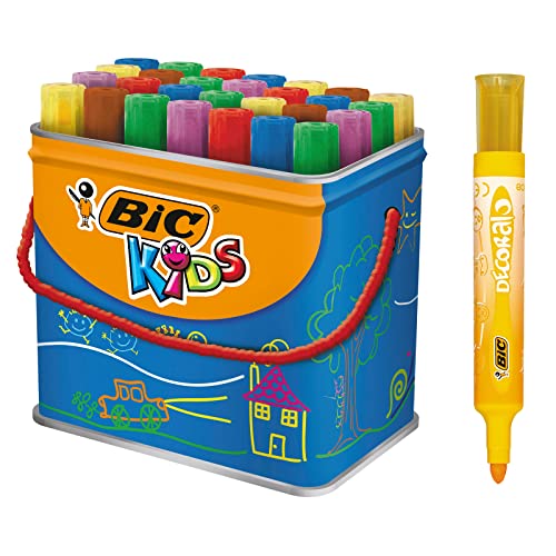 BIC 8412541 KiDS Decoralo Filzstifte, Trommel mit 30 Stück von BIC Kids