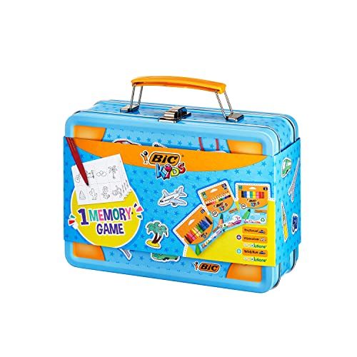 BIC Kids Stifte Set in Malkoffer: 12 Buntstifte, 8 Filzstifte, 12 Malkreiden und Memory Spiel Karten zum Ausschneiden und Ausmalen BIC Kids Stifte Set in Malkoffer: 12 Buntstifte, 8 Filzstifte, 12 Malkreiden und Memory Spiel Karten zum Ausschneiden und Ausmalen von BIC Kids