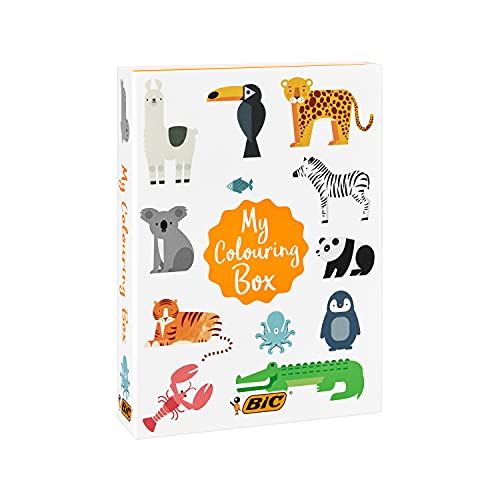 BIC Kids Stifte Set: 36 Sticker, 18 Buntstifte, 12 Filzstifte, 1 Malbuch & 6 Glitzerkleber, My Colouring Box BIC Kids Stifte Set: 36 Sticker, 18 Buntstifte, 12 Filzstifte, 1 Malbuch & 6 Glitzerkleber, My Colouring Box von BIC