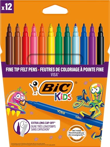 Bic Kids 888695 Fasermaler Visa, 12 Stück, 12-farbig sortiert von BIC Kids